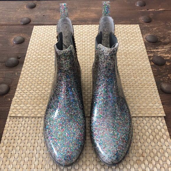 Jack Rogers Sallie Sparkle Ankle Rain Boots Size 8 - Picture 2 of 10